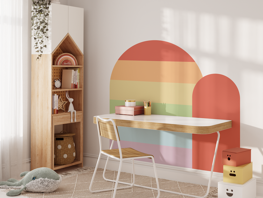 Rainbow Stripes + Small Arch - Pastel