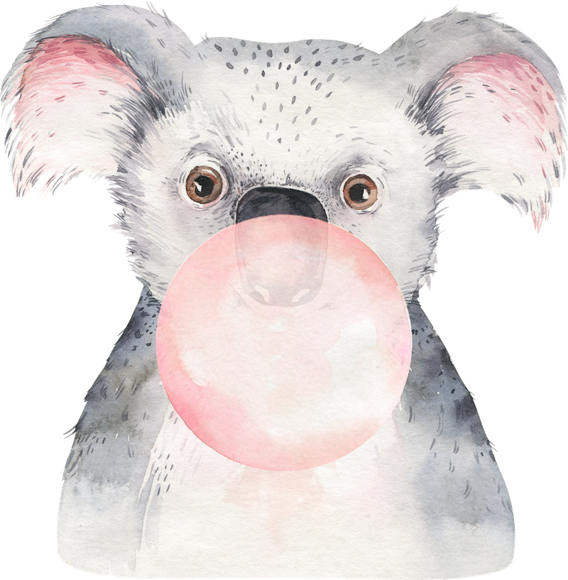 Bubble Gum Koala Decal