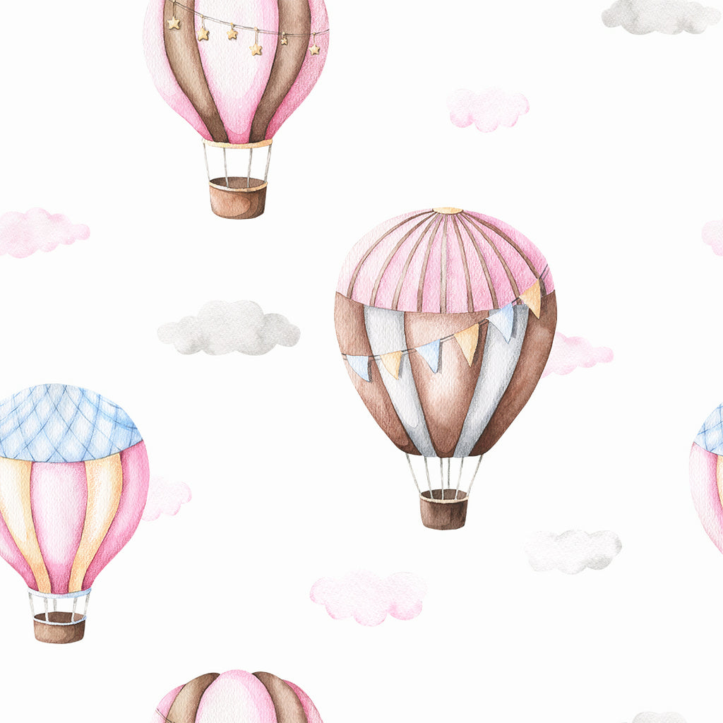 Hot Air Balloons Watercolour Wallpaper